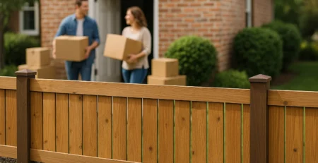 Zaun und Umzug