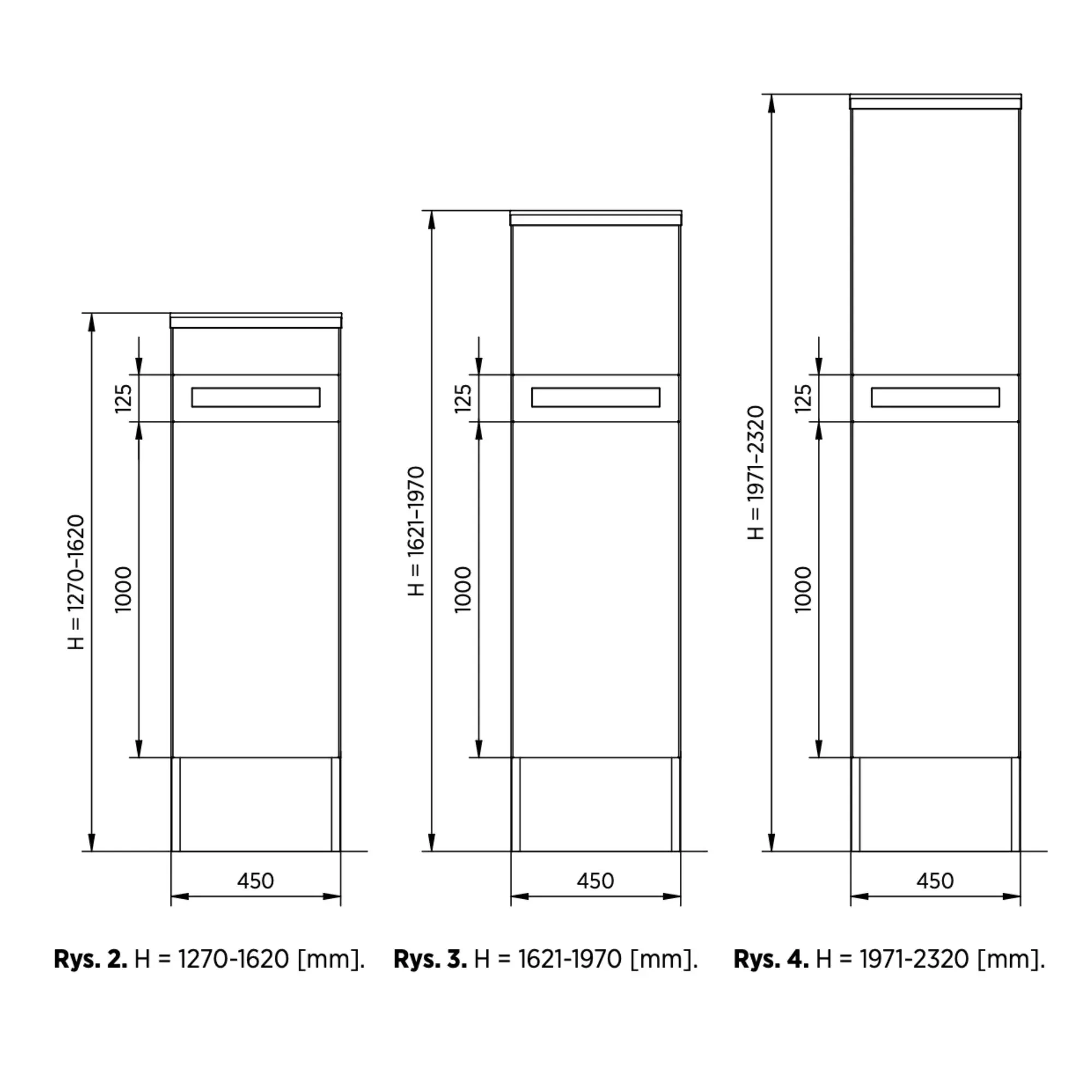 Briefkastenanlage Multibox – Freistehende Stele für 1–3 Wohneinheiten, optional mit Paketfach, Ansicht 4