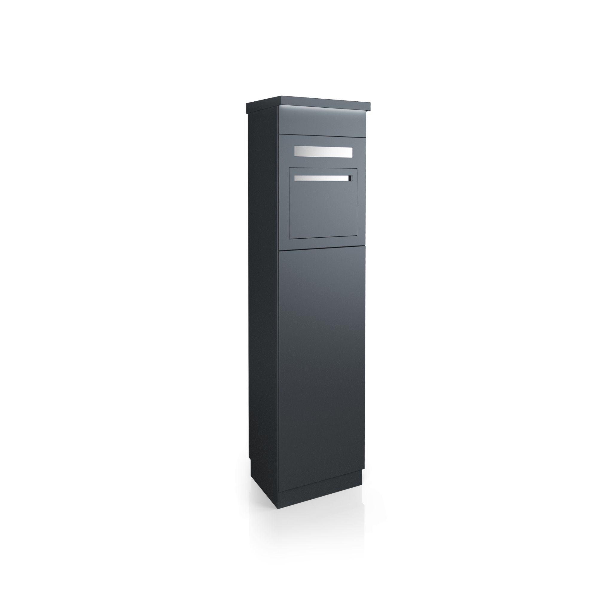 Briefkastenanlage Multibox – Freistehende Stele für 1–3 Wohneinheiten, optional mit Paketfach, Produktansicht