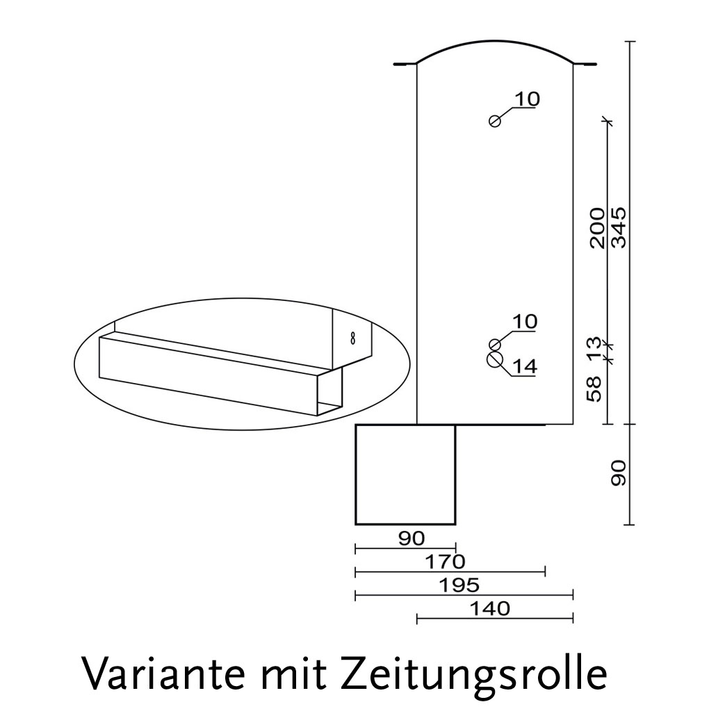 Zeitungskasten, Ansicht 2